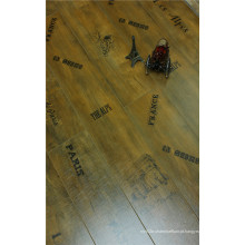 Commrcial 8.3mm Pérola Nogueira V-Grooved Encerado Piso Laminado